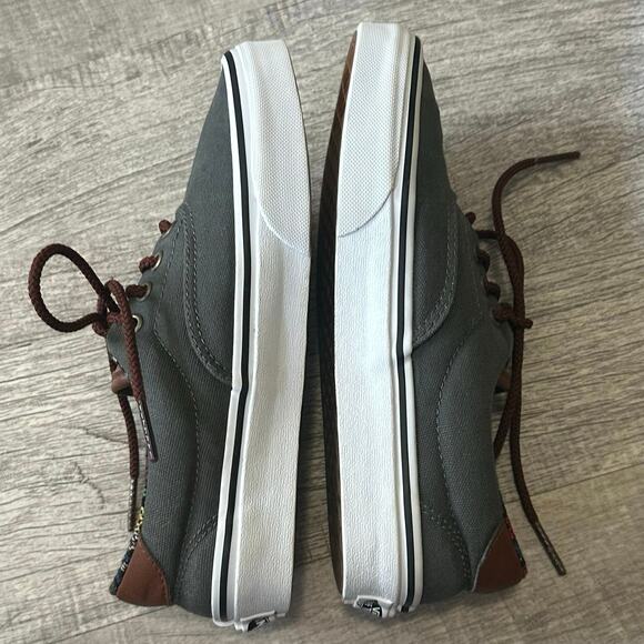 VANS Era 59 Charcoal Grey Skate Shoe Mens 5 / W 6.5 Aztec Print Leather Accent - Picture 5 of 11